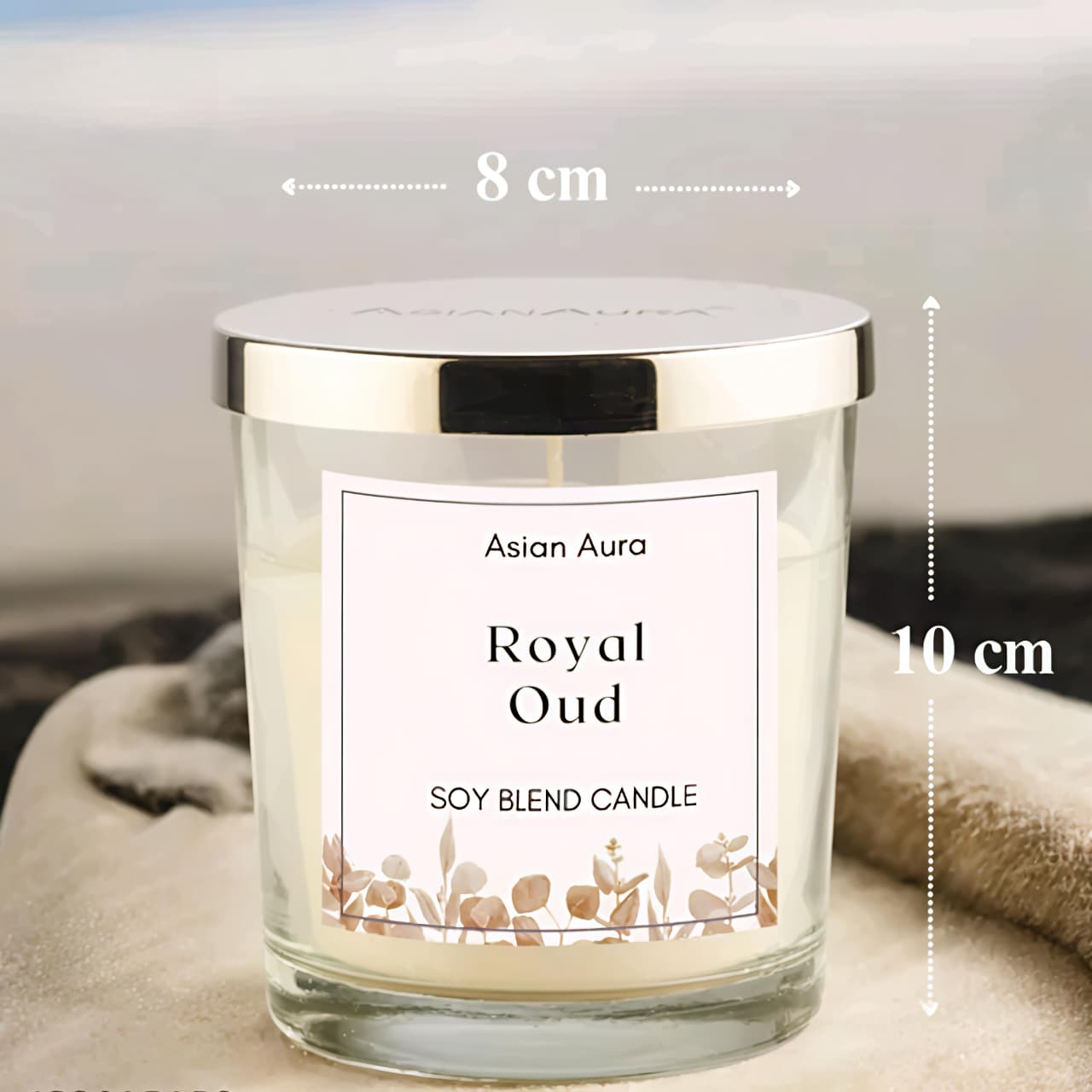 Asian Aura - Royal Oud | Scented Soy Wax | Premium Glass Jar