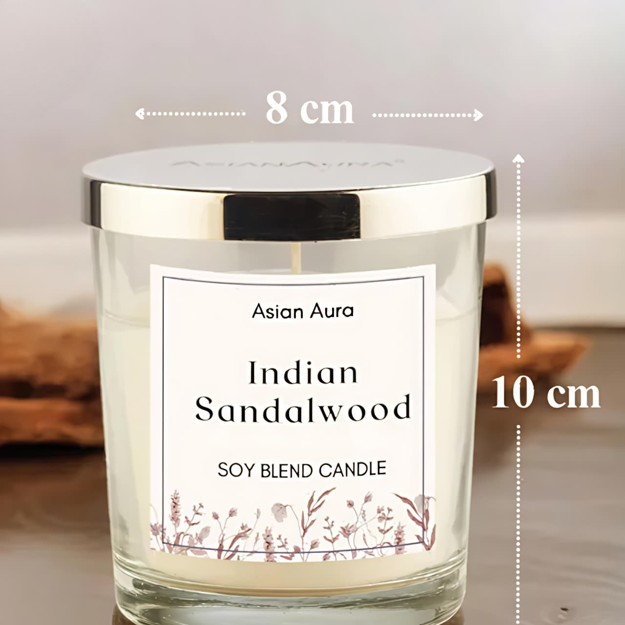 Asian Aura - Indian Sandalwood | Scented Soy Wax | Premium Glass Jar