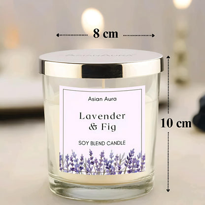 Asian Aura - Lavender & Fig | Scented Soy Wax | Premium Glass Jar