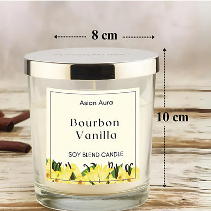 Asian Aura - Bourbon vanilla | Scented Soy Wax | Premium Glass Jar