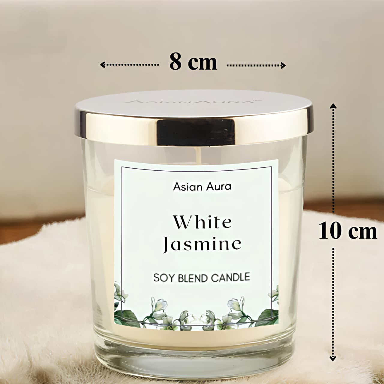 Asian Aura - White Jasmine | Scented Soy Wax | Premium Glass Jar