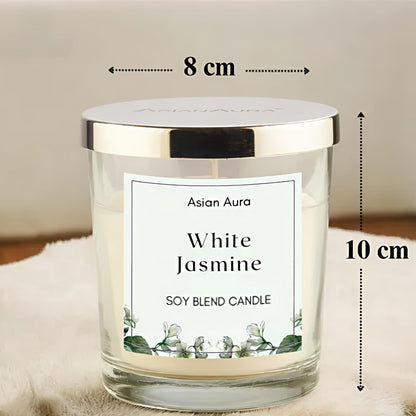 Asian Aura - White Jasmine | Scented Soy Wax | Premium Glass Jar