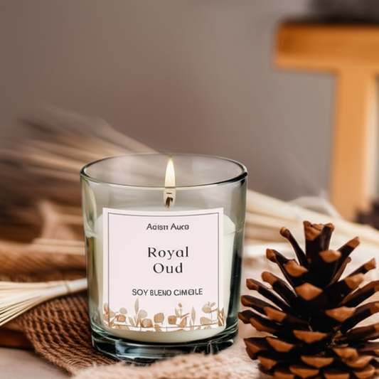 Asian Aura - Royal Oud | Scented Soy Wax | Premium Glass Jar
