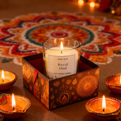 Asian Aura - Royal Oud | Scented Soy Wax | Premium Glass Jar