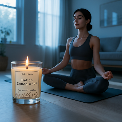 Asian Aura - Indian Sandalwood | Scented Soy Wax | Premium Glass Jar